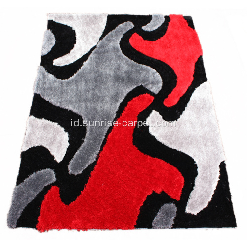 Polyester silk &amp; soft carpet modern pattern